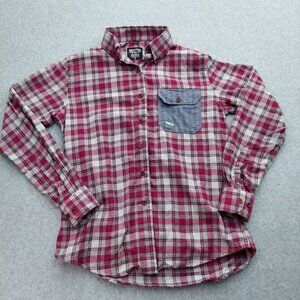 Warthog Britches of Georgetown Womens Button Down Shirt Flannel Plaid  Size S